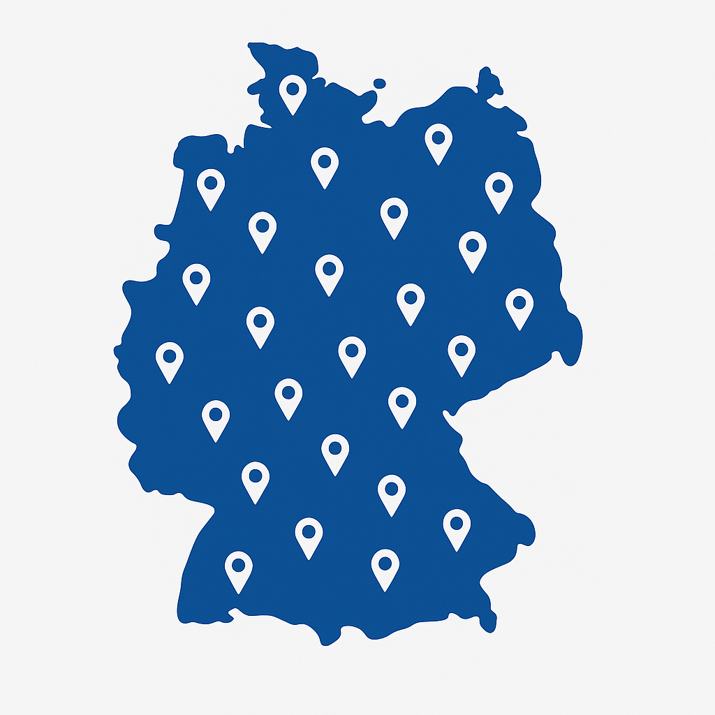 Deutschlandkarte mit Gutachter-Standorten
